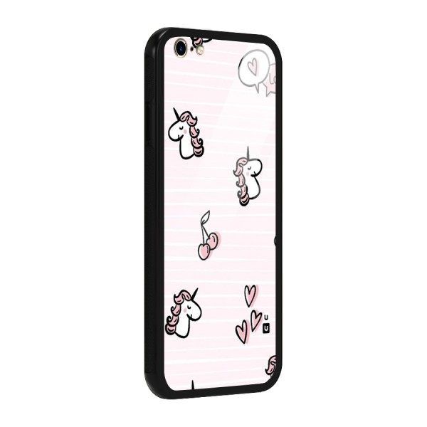 Strawberries And Unicorns Glass Back Case for iPhone 6 Plus 6S Plus