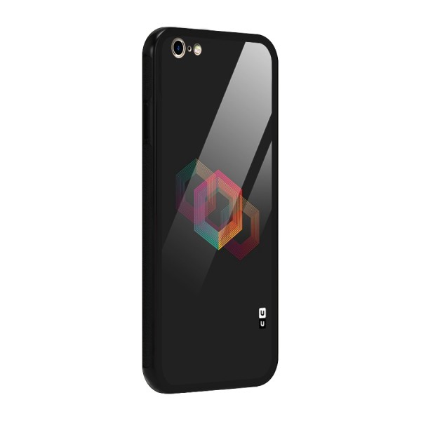 Tri-hexa Colours Glass Back Case for iPhone 6 Plus 6S Plus