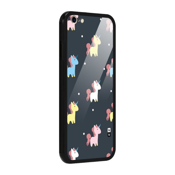 Unicorn Pattern Glass Back Case for iPhone 6 Plus 6S Plus