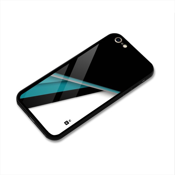 Abstract Lines Of Blue Glass Back Case for iPhone 6 Plus 6S Plus