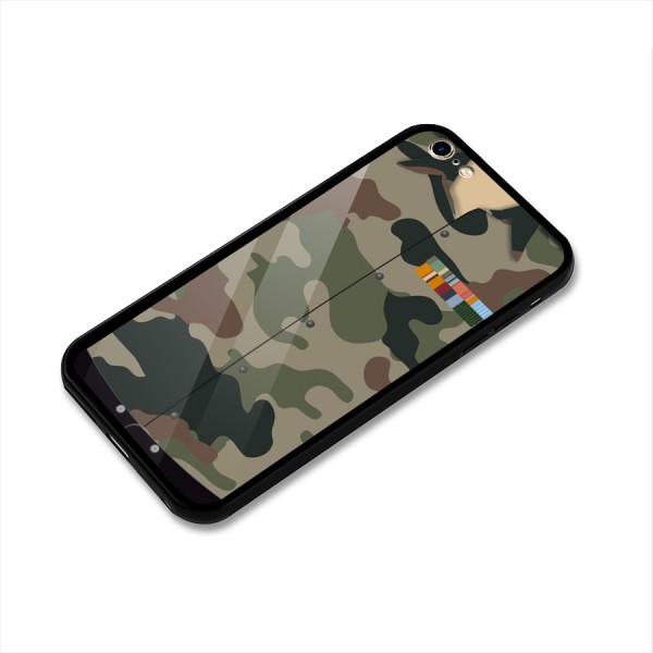 Army Uniform Glass Back Case for iPhone 6 Plus 6S Plus