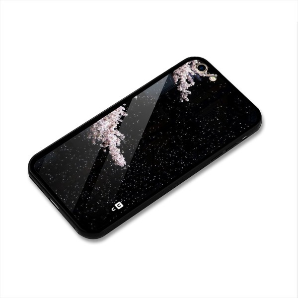 Beautiful Night Sky Flowers Glass Back Case for iPhone 6 Plus 6S Plus