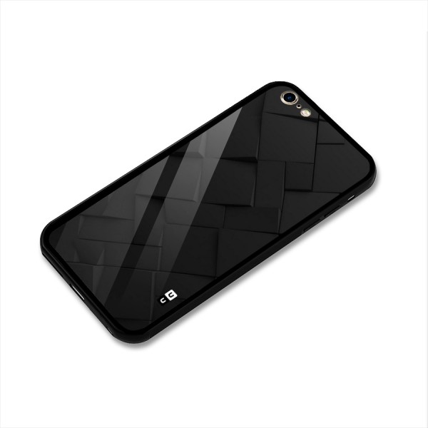 Black Elegant Design Glass Back Case for iPhone 6 Plus 6S Plus