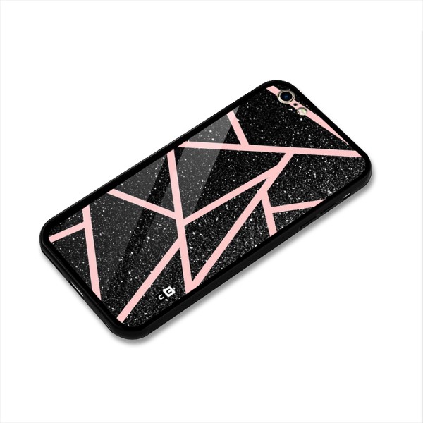 Concrete Black Pink Stripes Glass Back Case for iPhone 6 Plus 6S Plus