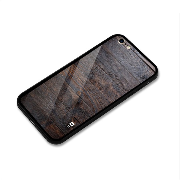 Dark Wood Printed Glass Back Case for iPhone 6 Plus 6S Plus