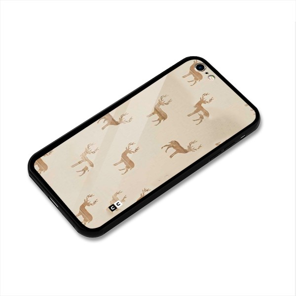 Deer Pattern Glass Back Case for iPhone 6 Plus 6S Plus