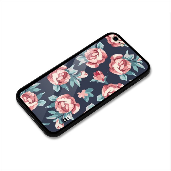 Flowers Painting Glass Back Case for iPhone 6 Plus 6S Plus