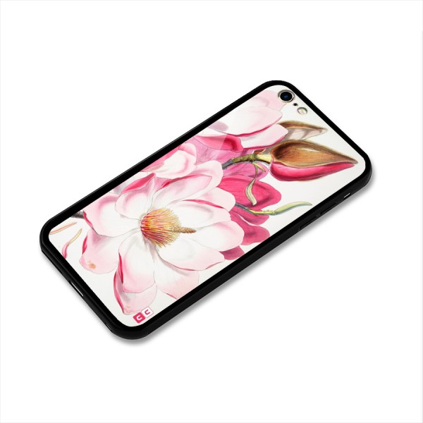 Pink Beautiful Flower Glass Back Case for iPhone 6 Plus 6S Plus