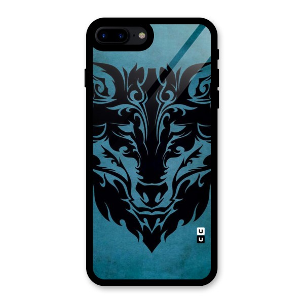 Black Artistic Wolf Glass Back Case for iPhone 7 Plus