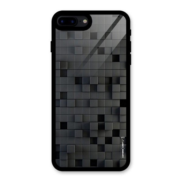 Black Bricks Glass Back Case for iPhone 7 Plus