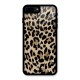 Brown Leapord Print Glass Back Case for iPhone 7 Plus