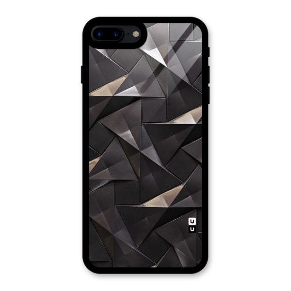 Carved Triangles Glass Back Case for iPhone 7 Plus