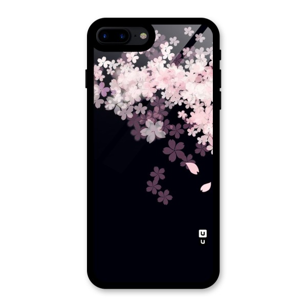 Cherry Flowers Pink Glass Back Case for iPhone 7 Plus