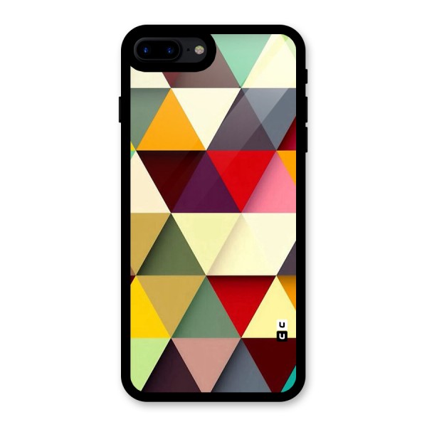 Colored Triangles Glass Back Case for iPhone 7 Plus