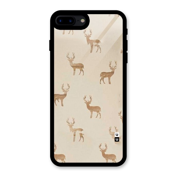 Deer Pattern Glass Back Case for iPhone 7 Plus