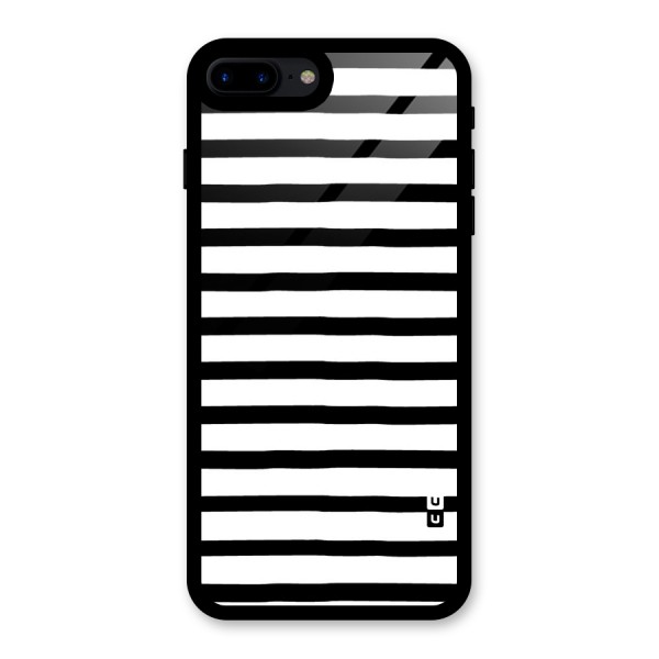 Elegant Basic Stripes Glass Back Case for iPhone 7 Plus