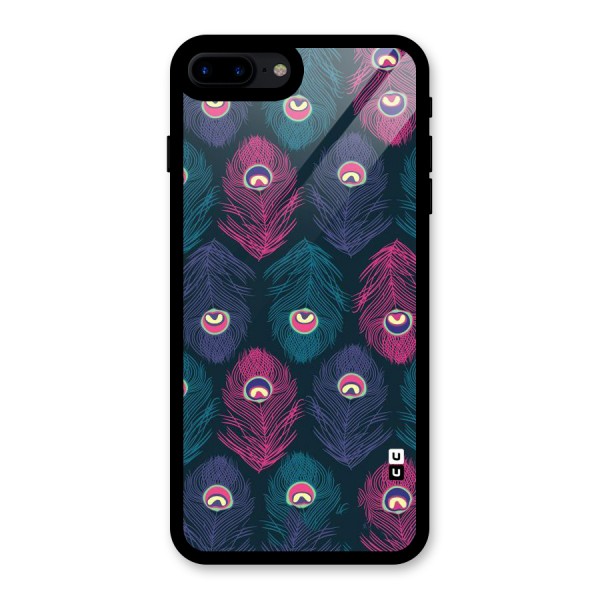 Feathers Patterns Glass Back Case for iPhone 7 Plus