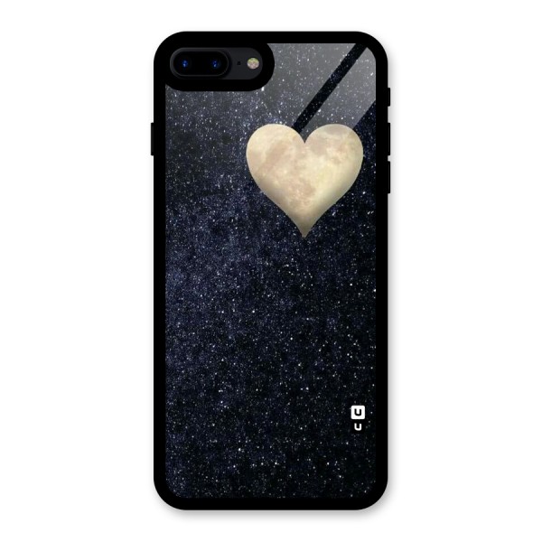 Galaxy Space Heart Glass Back Case for iPhone 7 Plus
