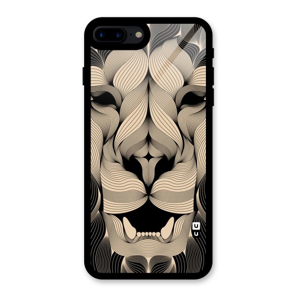 Lion Shape Design Glass Back Case for iPhone 7 Plus