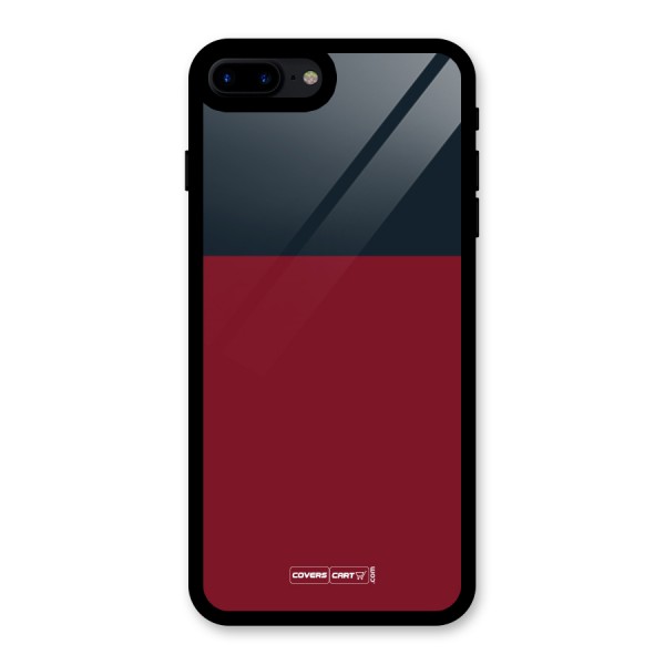 Maroon and Navy Blue Glass Back Case for iPhone 7 Plus
