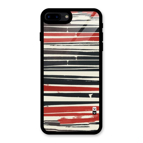Messy Vintage Stripes Glass Back Case for iPhone 7 Plus