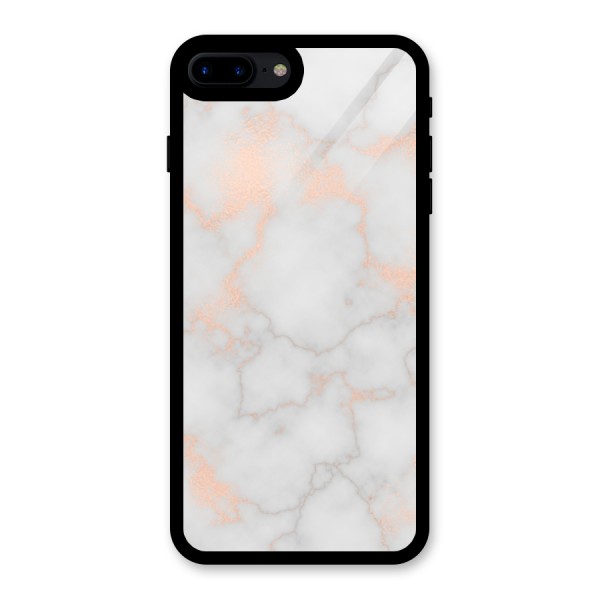 RoseGold Marble Glass Back Case for iPhone 7 Plus