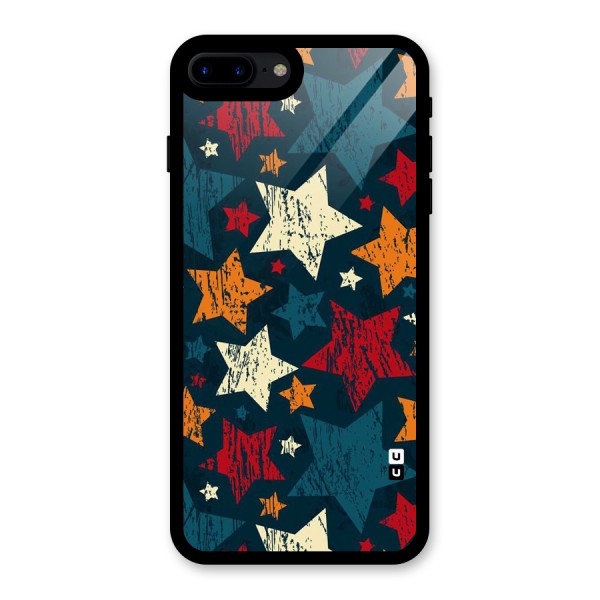 Rugged Star Design Glass Back Case for iPhone 7 Plus