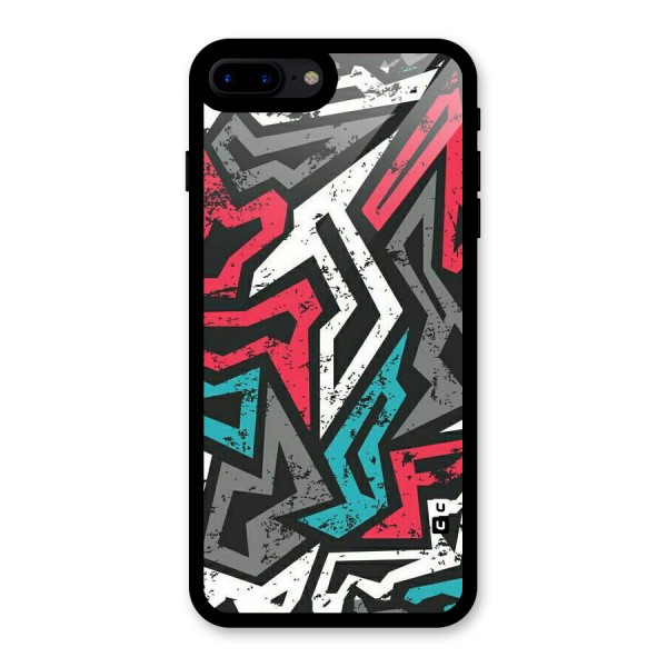 Rugged Strike Abstract Glass Back Case for iPhone 7 Plus