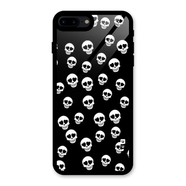 Skull Heart Glass Back Case for iPhone 7 Plus