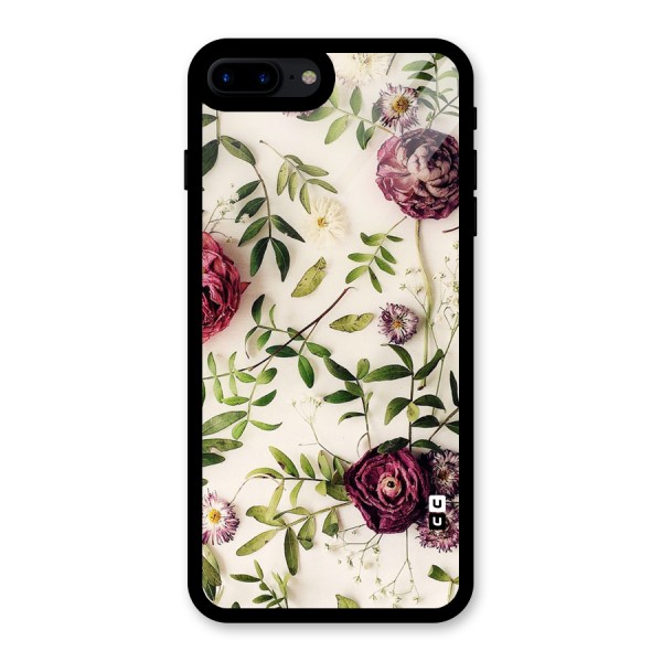 Vintage Rust Floral Glass Back Case for iPhone 7 Plus