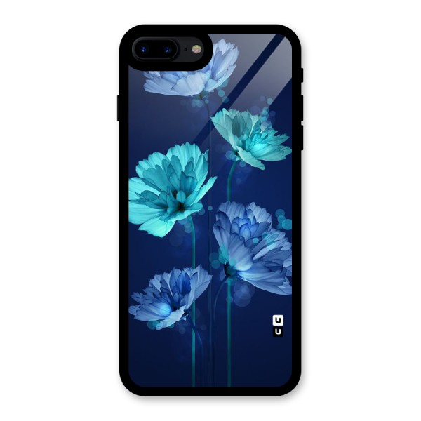 Water Flowers Glass Back Case for iPhone 7 Plus