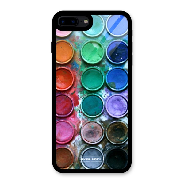 Water Paint Box Glass Back Case for iPhone 7 Plus