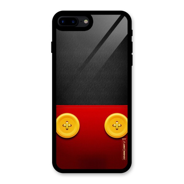 Yellow Button Glass Back Case for iPhone 7 Plus