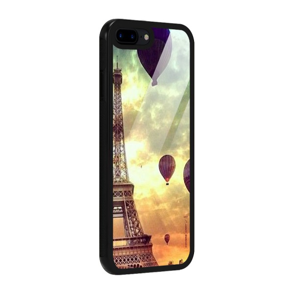 Artsy Hot Balloon And Tower Glass Back Case for iPhone 7 Plus