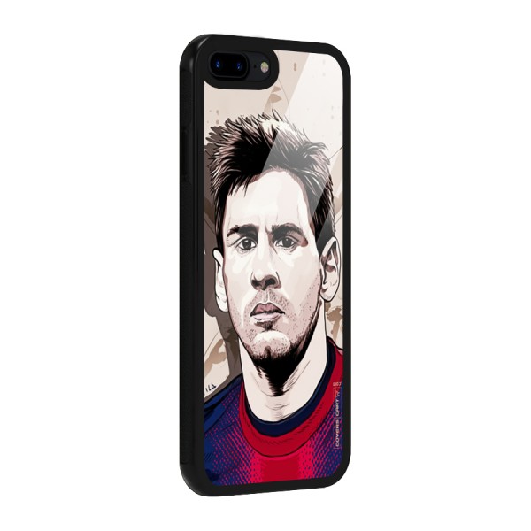 Barca King Messi Glass Back Case for iPhone 7 Plus