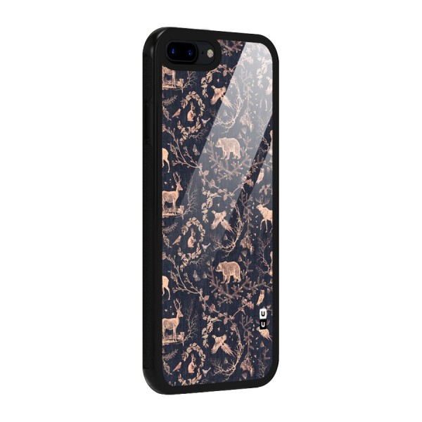 Beautiful Animal Design Glass Back Case for iPhone 7 Plus