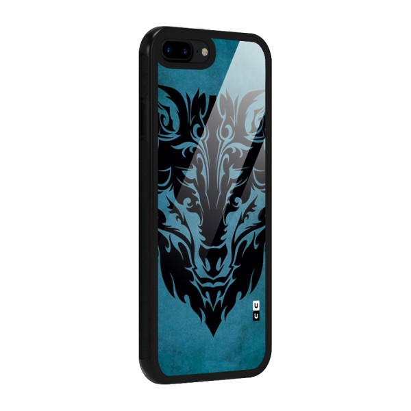 Black Artistic Wolf Glass Back Case for iPhone 7 Plus