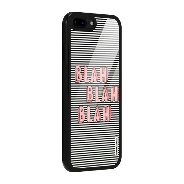 Blah Stripes Glass Back Case for iPhone 7 Plus
