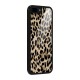 Brown Leapord Print Glass Back Case for iPhone 7 Plus
