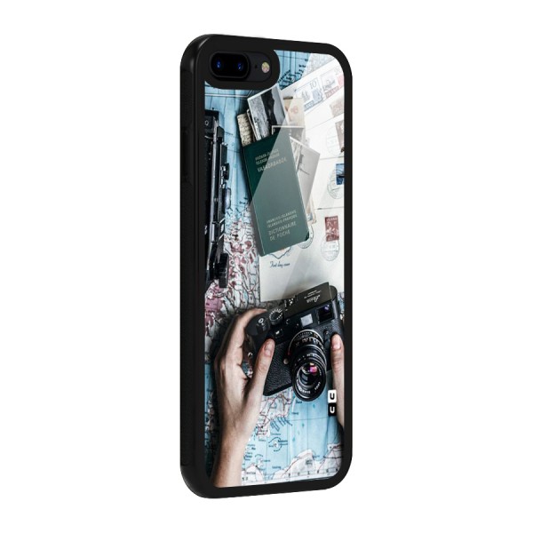 Camera and Postcards Glass Back Case for iPhone 7 Plus