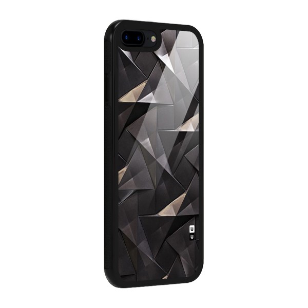Carved Triangles Glass Back Case for iPhone 7 Plus