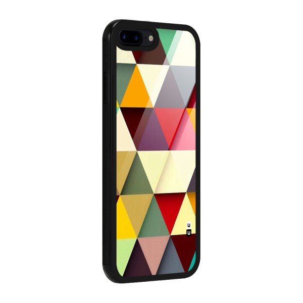 Colored Triangles Glass Back Case for iPhone 7 Plus