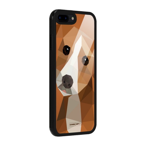 Cute Dog Glass Back Case for iPhone 7 Plus