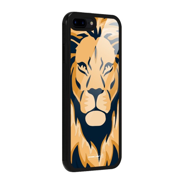 Designer Lion Glass Back Case for iPhone 7 Plus