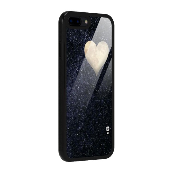 Galaxy Space Heart Glass Back Case for iPhone 7 Plus