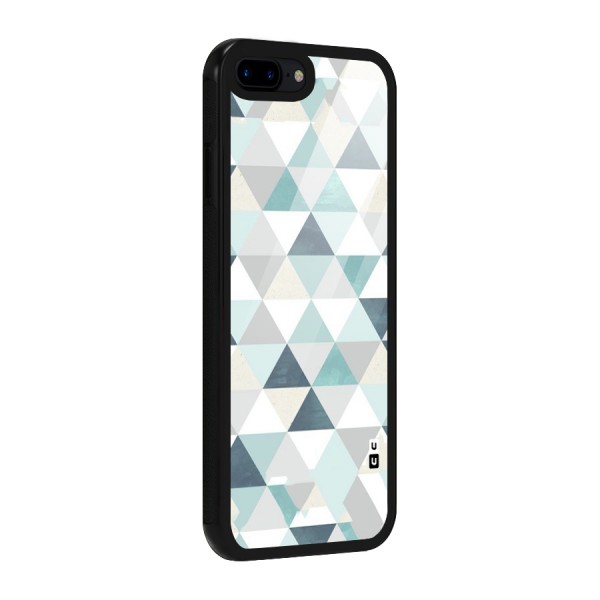 Green And Grey Pattern Glass Back Case for iPhone 7 Plus