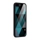Green Black Shapes Glass Back Case for iPhone 7 Plus
