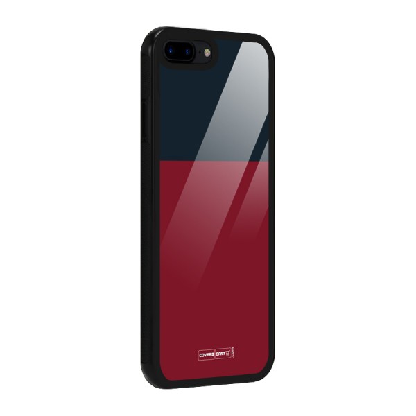 Maroon and Navy Blue Glass Back Case for iPhone 7 Plus