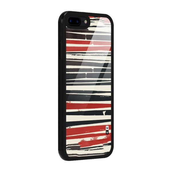 Messy Vintage Stripes Glass Back Case for iPhone 7 Plus