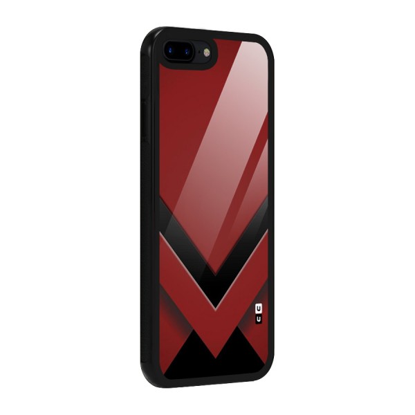 Red Black Fold Glass Back Case for iPhone 7 Plus